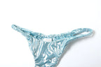 Fashion Metallic Shiny Women Ruched Crop Tops+Mini Skirts+Panties 3 Piece Outfits
