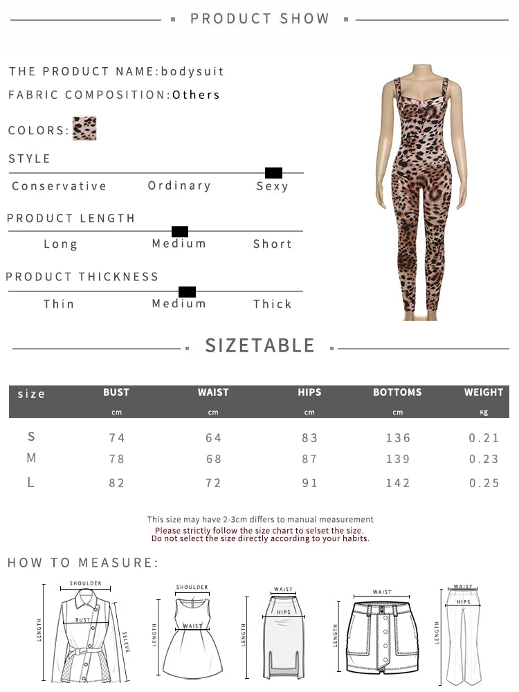 Leopard Print Sleeveless Jumpsuit For Women
