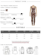 Leopard Print Sleeveless Jumpsuit For Women