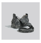 Denim Daydream Shoulder Bag With Chain Accent