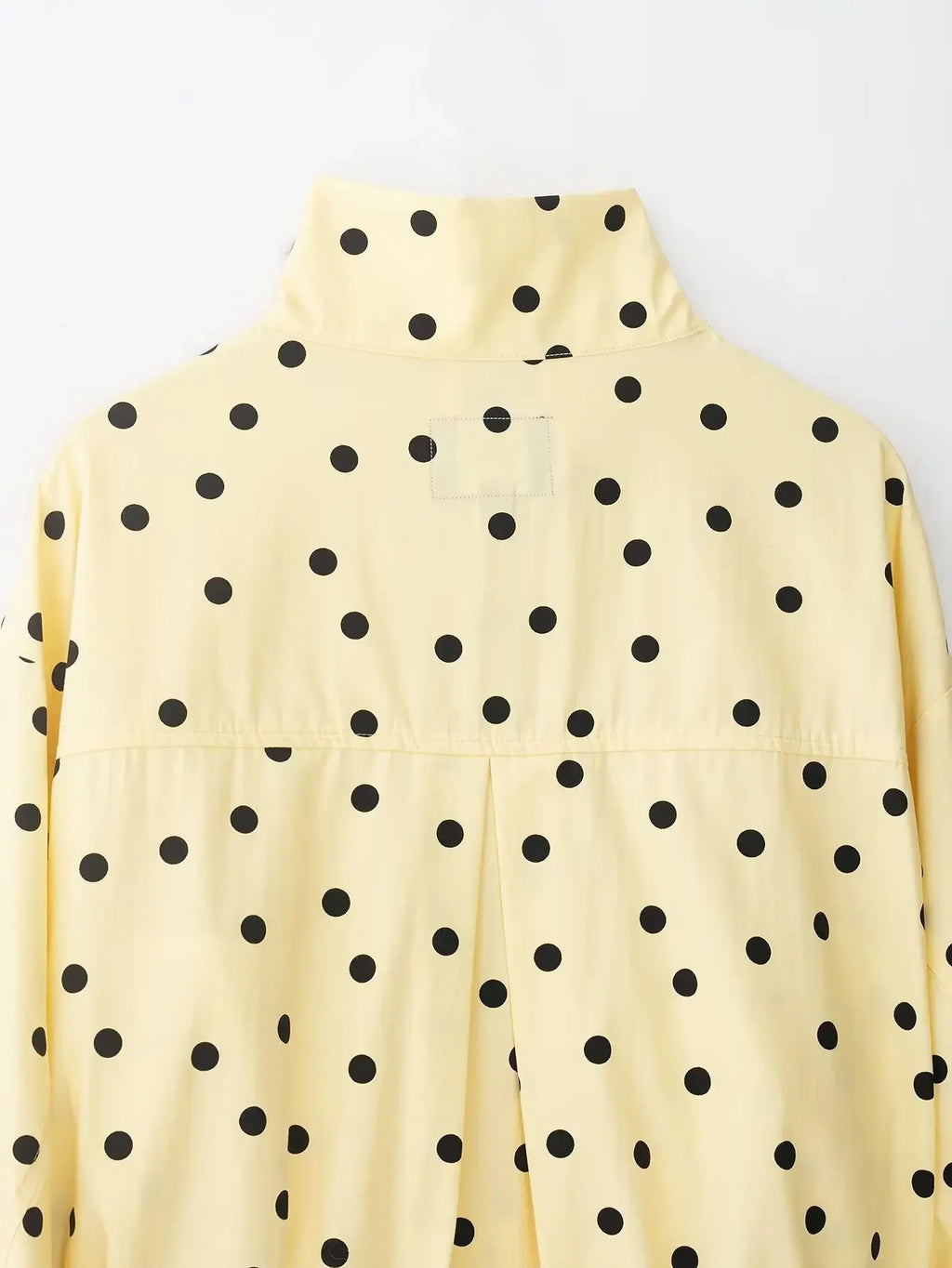 Yellow Polka Dot Two Piece Set With High-Neck Jacket And Balloon Shorts