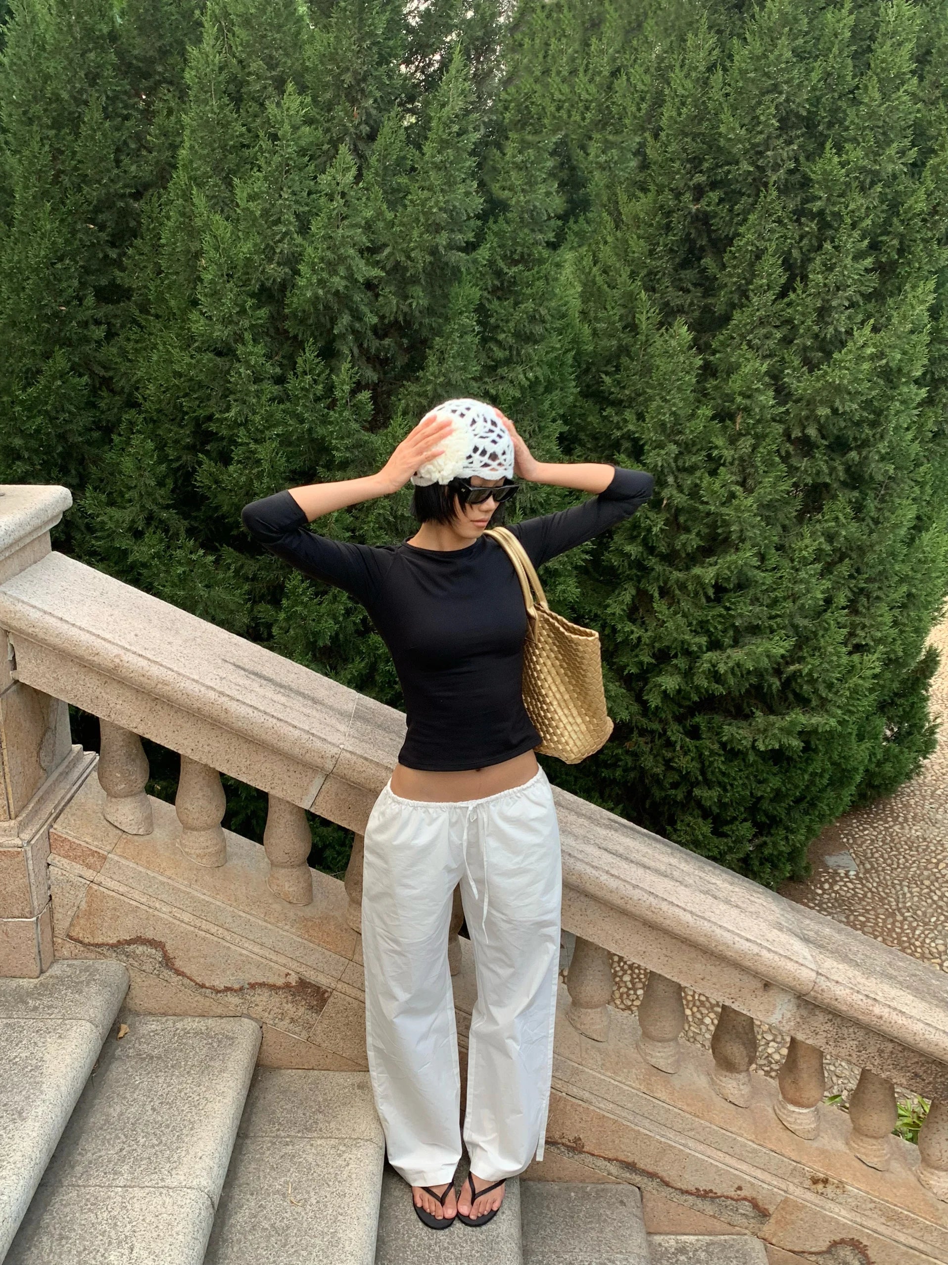 Long-Sleeve Slim-Fit Top With Multicolor High Elastic Base