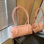 Underarm Bag Solid Color PU Shoulder Handbag