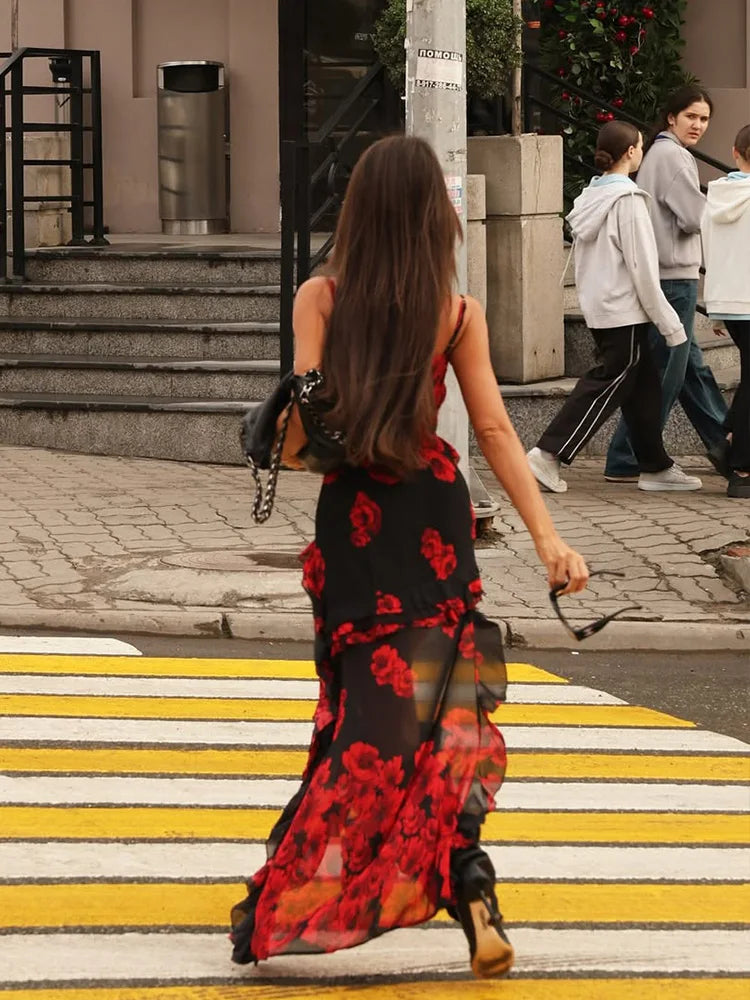 Strapless Sleeveless Slim Sheath Dress With Bold Print
