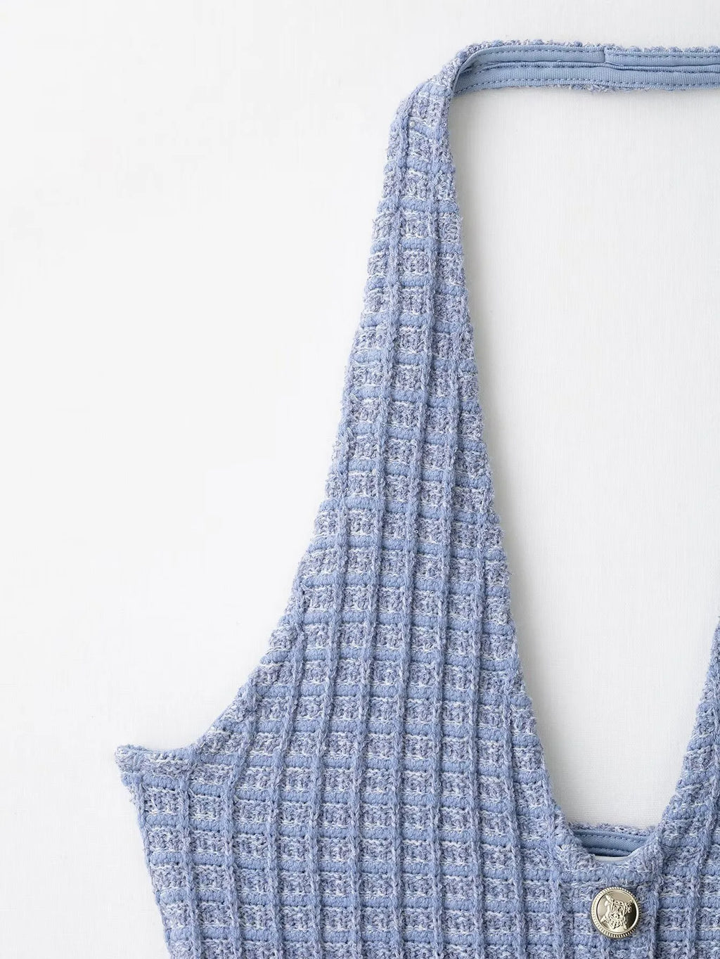 Halter V Neck Backless Knit Mini Dress For Women Figure Flattering Fit