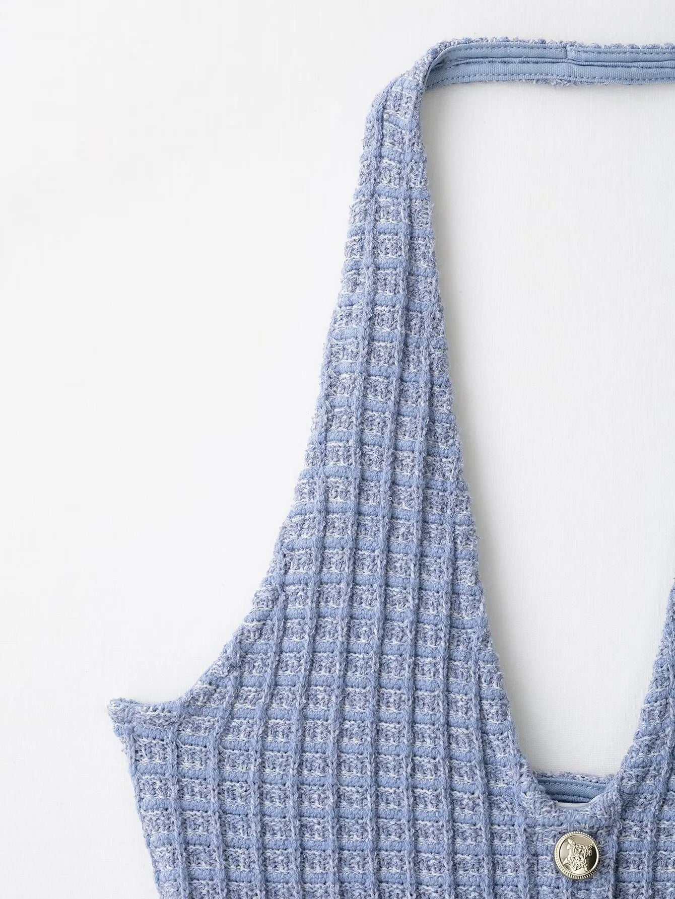 Halter V Neck Backless Knit Mini Dress For Women Figure Flattering Fit