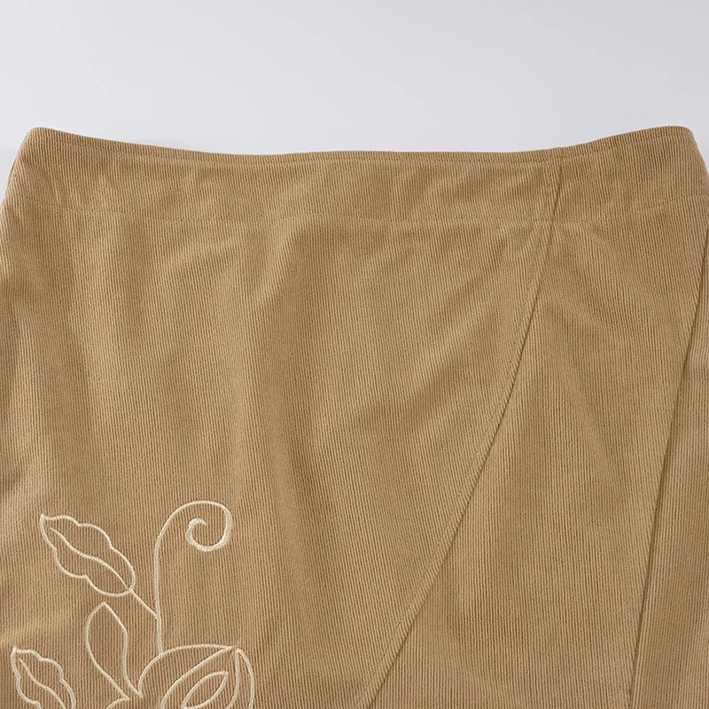 Sexy Retro Fishtail For Women's Embroidery Printed Straight Skirt