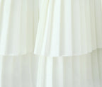 Knit Color Block Mini Skirt High Waisted Pleated