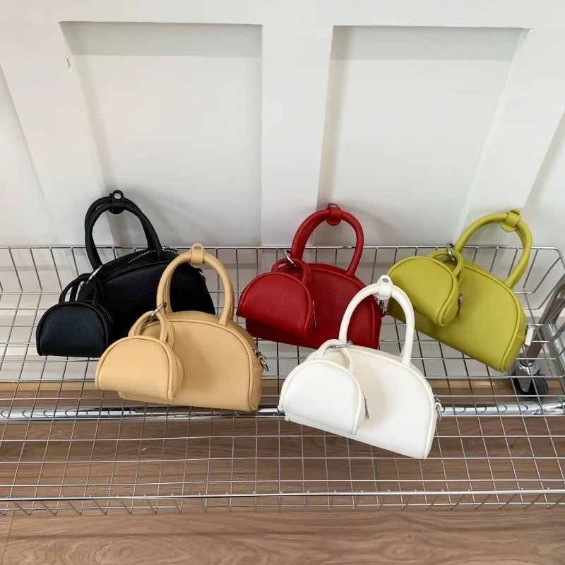 Mini PU Leather Crossbody Bag Set For Women With Short Handle Purses