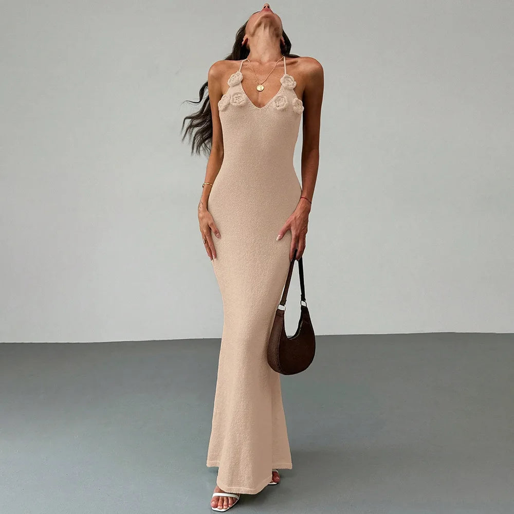 Women Knit Spaghetti Strap Sleeveless