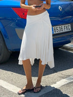 Casual Irregular Lace Up Skirt For Women Low Waisted