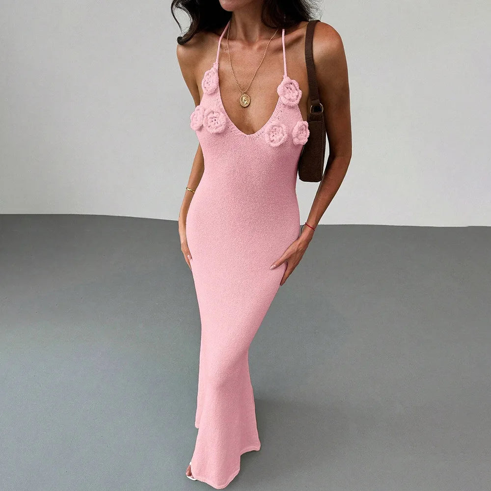 Women Knit Spaghetti Strap Sleeveless