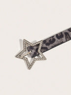 Star Studded Hollow Metal Belt for Women, Chic Everyday Accessory