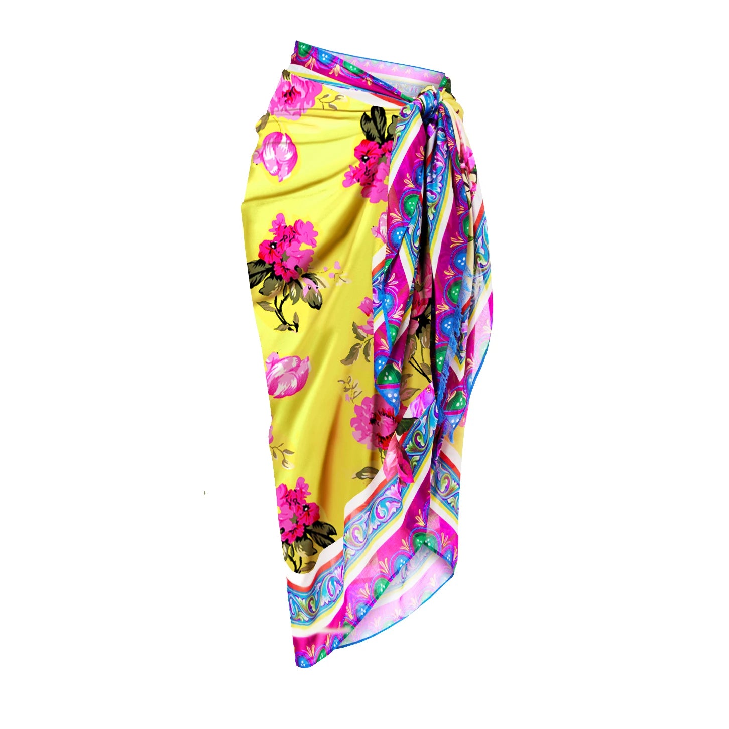 Playful Print Underwire One Piece Swimsuit With Skirt For Beach Summer Fun