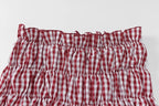Stripe Two Piece Set With Elastic Camisole And Ruched Shorts l