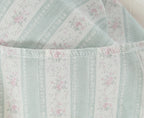 Green French Style Floral Sexy Mini Bohemian Women V-neck Striped Ruffles Dress