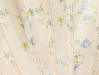 Sunlit Yellow Floral Corset Top With Lace Trim And Delicate Spaghetti Straps
