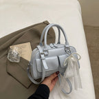 Minimalist PU Leather Crossbody With Pocket Design For Women Mini Square Shoulder Style