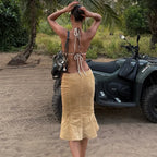 Sexy Retro Fishtail For Women's Embroidery Printed Straight Skirt