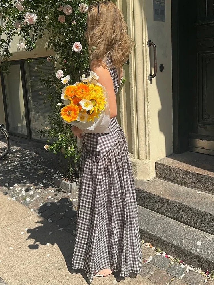 Polka Dot Pleated Maxi Dress With Slit V Neck Off Shoulder Sleeveless Evening Wear