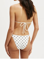 Retro Polka Dot Tankini Set Minimalist Vintage Top Bikini Bottom