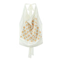 Floral Smocked Backless Halter Blouse Chic Top