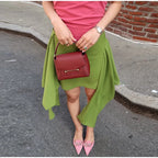 Soft Ruffle High Waist Midi Skirt With Asymmetrical Hem