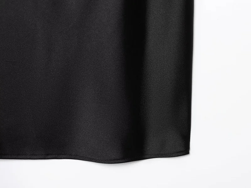 Elegant Satin Backless Halter Top For Women Off Shoulder