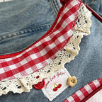 Lace Ribbon Tote With Stretchable Shoulder Strap Handbag