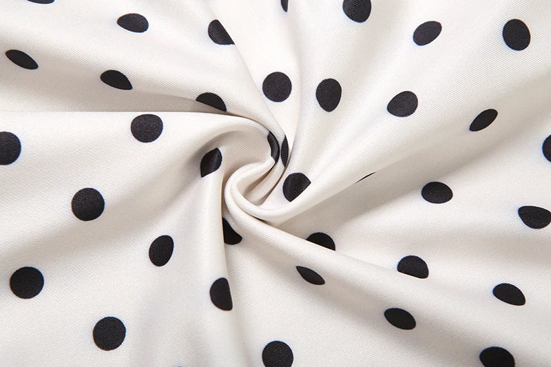 Polka Dot Halter Mini Dress With Ruched Backless Detail