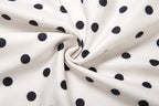 Polka Dot Halter Mini Dress With Ruched Backless Detail