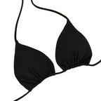 Black Bikini Set With Adjustable Neck Straps