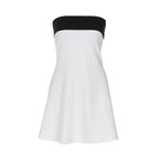 Block Strapless Patchwork Mini Dress
