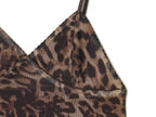 Vintage Leopard Print Mesh Long Skirt With Empire Waist Flowy Tulle
