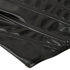 Leather Strapless Corset Top With Boning For Sleek Shaping