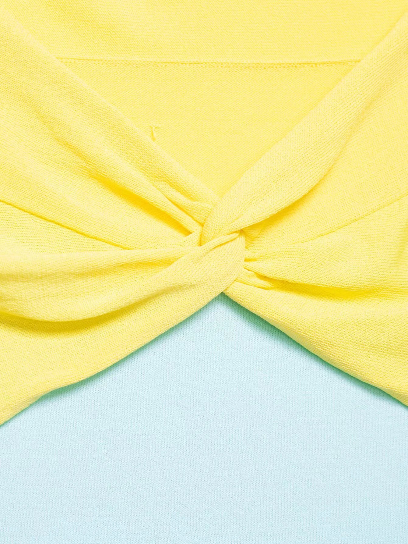 Breeze Knit Top With Knot Detail For A Silky Slim Fit