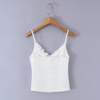 Sleek Backless V Neck Bow Crop Camisole Top