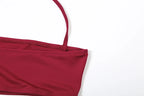 Midnight Halter Camisole Set With Shirred Pants