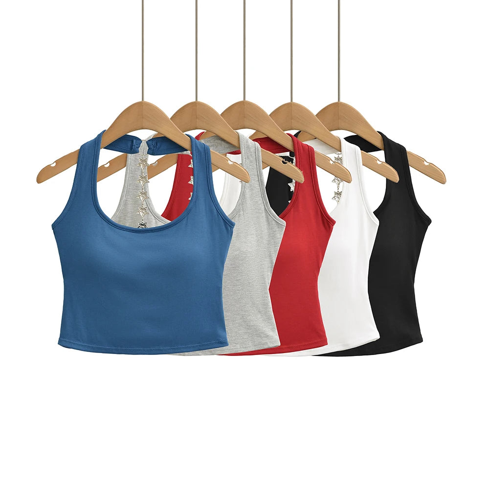 Midnight Y2K Backless Chain Cutout Strapless Tank Top