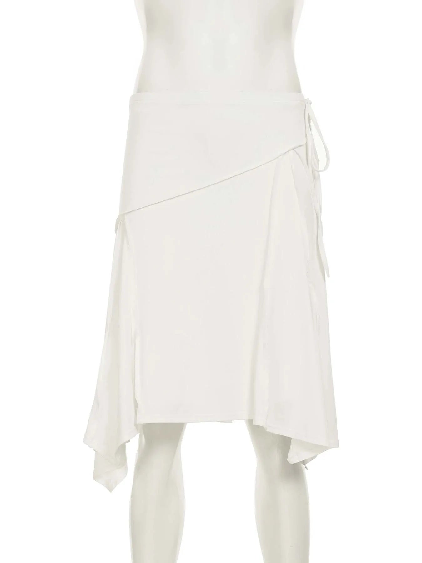Casual Irregular Lace Up Skirt For Women Low Waisted