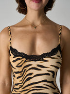 Animal Print Lace Suspender Jumpsuits For Women
