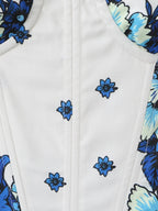 Boho Floral Dream Two Piece Set With Corset Wrap And Wide Leg Pants