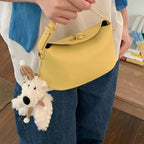 Soft Leather Bucket With Gold Button Tassel Luxe Everyday Shoulder Satchel For Women