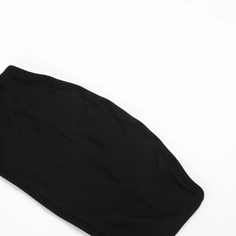 Irregular One Shoulder Crop Top And Capri Pants Set
