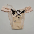 Sexy Lace Push Up Bra And Panty Set Featuring Semi Sheer Floral Design With Ring Embellishment