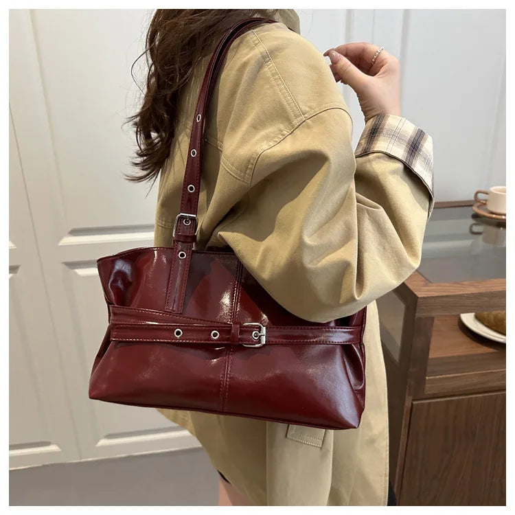 Vintage Inspired Minimalist Tote Bag With Top Handle Large Capacity