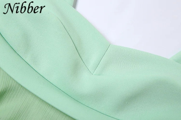 Cutout Backless Slim Sling Dress With Ruffle