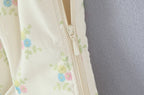 Sweet Floral Print Chic Lace Short Blouses Vintage Square Collar Puff Sleeve Slim Shirt