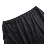 Punk High Waist Skirt With Bow Side Split Knee Length