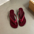 Women Slides With Non Slip Grip Clip Toe Comfort Elevated Street Style